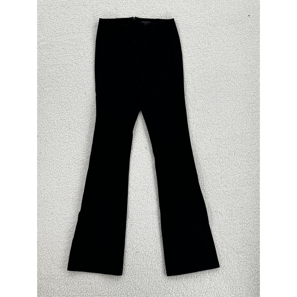 Rag & Bone Irina Kick Flare Ponte Pants Women Size 6 Trousers Back Zip Stretch